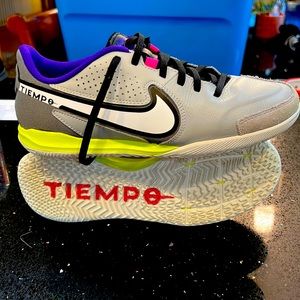 Nike Tiempo Indoor Soccer Shoes. Size 6.5. Multi-color. Great condition.